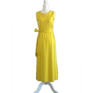 New!! Banana Republic Yellow Tank Dress with Tie (Belt), Size “XS”
